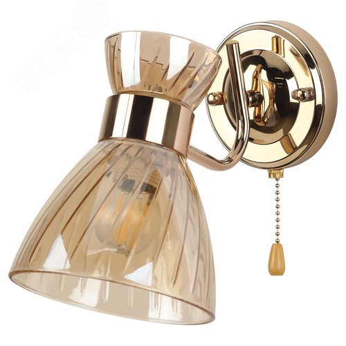 Светильник настенный (бра) с выключателем Victoria 9183-401 1 х Е27 60 Вт модерн - фото 2