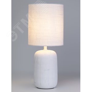 Лампа настольная Ramona 7041-501 1 х Е14 40 Вт керамика белая с абажуром - фото 4