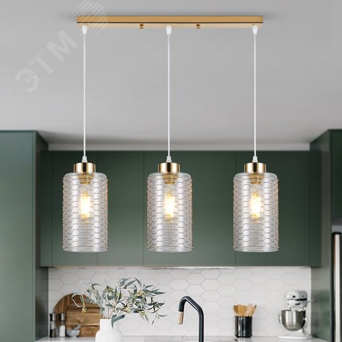 Светильник подвесной (подвес) Malice 9124-203 3 х Е27 40 Вт модерн потолочный - фото 5