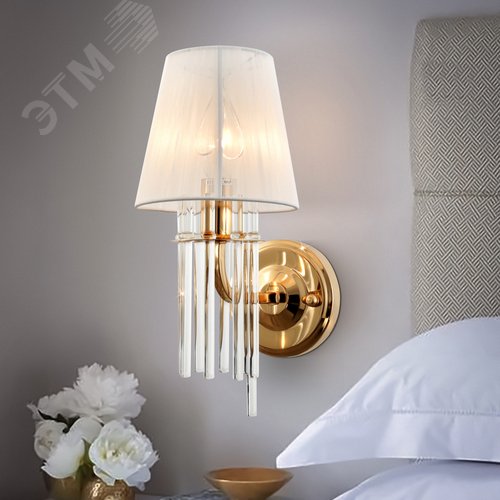 Бра светильник настенный 1хЕ14 40Вт хрусталь 1039-401 Lilith - фото 7