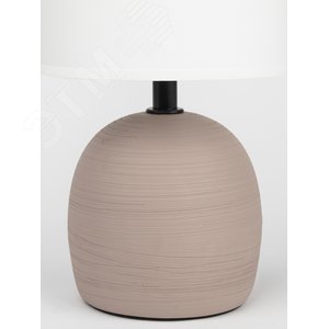 Лампа настольная Sheron 7044-503 1 х Е14 40 Вт керамика коричневая с абажуром - фото 7