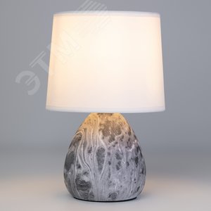 Лампа настольная Damaris 7037-501 х Е14 40 Вт керамика черно-белая с абажуром - фото 3