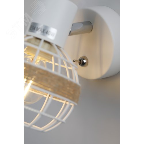 Светильник настенно-потолочный спот поворотный с выключателем 1xE14 40Вт 7034-701 Anselma - фото 5