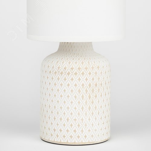 Лампа настольная Sabrina 7043-502 1 х Е14 40 Вт керамика белая с абажуром - фото 4