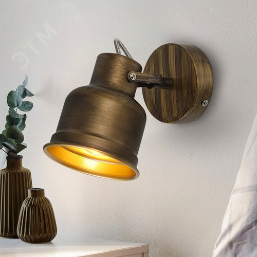 Светильник настенно-потолочный спот поворотный 1хЕ27 41Ср 7035-701 Inessa - фото 7