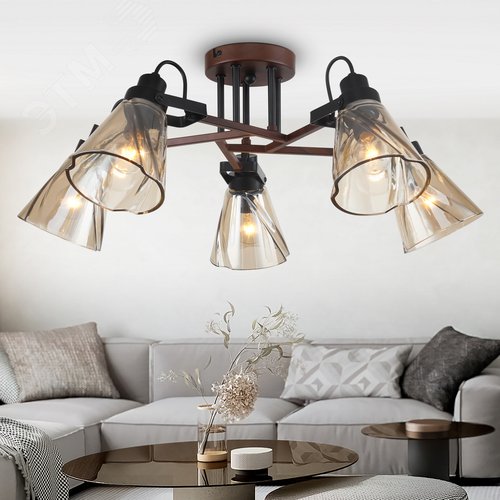 Люстра Clarissa 5098-305 5 х Е14 40 Вт лофт - кантри - фото 4