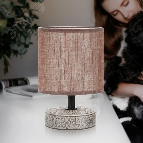 Лампа настольная Eleanor 7070-502 1 х Е14 40 Вт керамика кофейная - фото 8