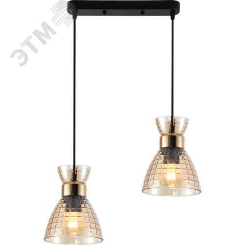 Светильник подвесной 2хЕ27 60 Вт модерн Rivoli Iris 9186-302 - фото 1