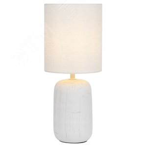 Настольная лампа Ramona 7041-501 1 * Е14 40 Вт керамика белая с абажуром