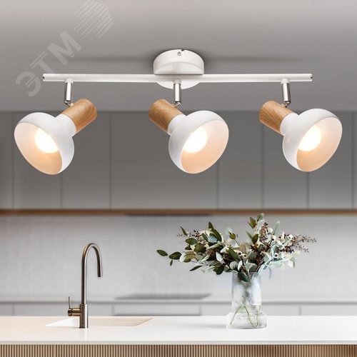 Светильник настенно-потолочный спот поворотный 3хЕ14 40Вт 7052-703 Lorena - фото 4