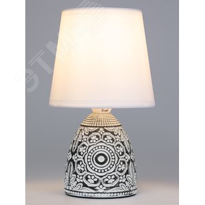 Настольная лампа Debora 7045-502 1 * Е14 40 Вт керамика черная с абажуром Б0053466 Rivoli - 8