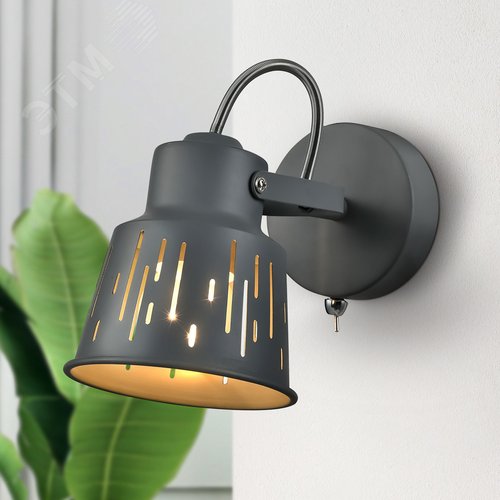 Светильник настенно-потолочный спот Kalma 7059-701 1 х Е27 40 Вт поворотный с выключателем - фото 4