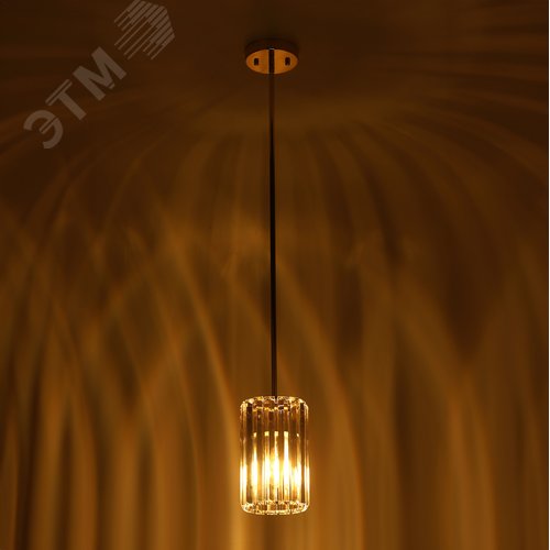 Светильник подвесной 1 х Е27 40Вт 1052-201 хрусталь Suzanne - фото 3