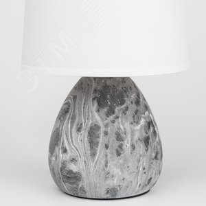 Лампа настольная Damaris 7037-501 х Е14 40 Вт керамика черно-белая с абажуром - фото 6