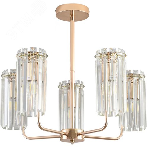 Люстра Zoe 1064-305 5хЕ14 40 Вт хрусталь - фото 3