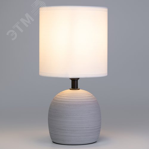 Лампа настольная Sheron 7044-501 х Е14 40 Вт керамика серая с абажуром - фото 2
