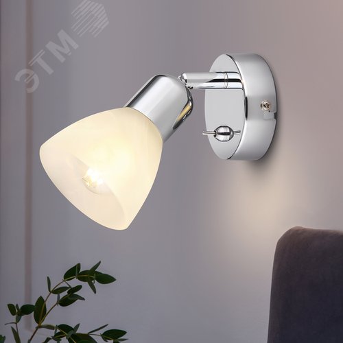 Светильник настенно-потолочный спот поворотный с выключателем 1хЕ14 40Вт 7051-701 Keila - фото 4