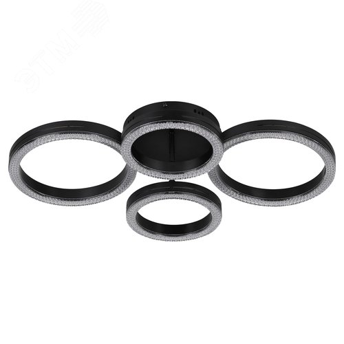 Светильник светодиодный потолочный ДПБ-75Вт 3000-6000К чёрный с пультом Rivoli Flora 6191-201 - фото 1