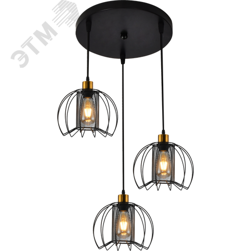 Светильник подвесной 3хЕ27 60 Вт лофт-кантри Rivoli Adelaida 5108-203 - фото 1