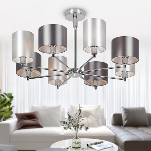 Люстра Ebony 2081-308 8 х Е14 40 Вт классика - фото 12