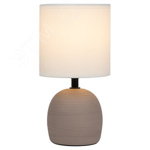 Лампа настольная Sheron 7044-503 1 х Е14 40 Вт керамика коричневая с абажуром - фото 1