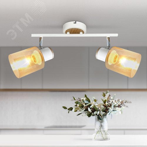 Светильник настенно-потолочный спот поворотный 2хЕ27 40Вт 7057-702 Jamilly - фото 2