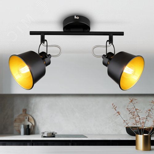 Светильник настенно-потолочный спот поворотный 2хЕ14 40Вт 7064-702 Evelyn - фото 4