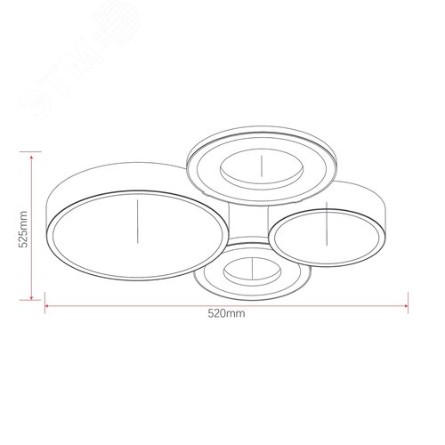 Светильник потолочный светодиодный с пультом LED 87Вт 3000-6000К 6161-701 Aliona - фото 5