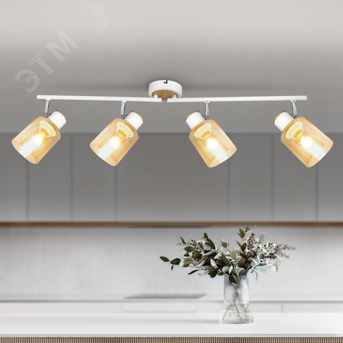 Светильник настенно-потолочный спот поворотный 4хЕ27 40Вт 7057-704 Jamilly - фото 2