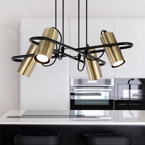 Светильник подвесной (подвес) Elfriede 3101-304 4 х GU10 25 Вт модерн потолочный - фото 4