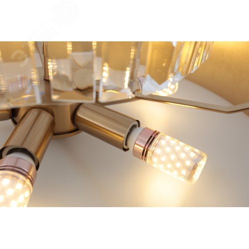 Люстра 6хЕ14 40Вт хрусталь 1051-306 Vickie - фото 6