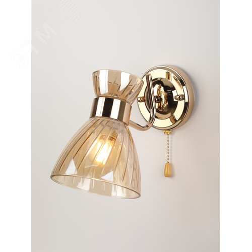 Светильник настенный (бра) с выключателем Victoria 9183-401 1 х Е27 60 Вт модерн - фото 6