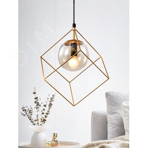 Светильник подвесной (подвес) Moon 5145-310 1 х Е14 40 Вт золото лофт - кантри потолочный - фото 3