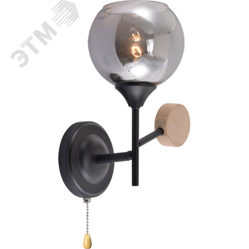 Бра светильник настенный с выключателем 1хЕ27 60Вт модерн 9181-401 Elouisa - фото 1