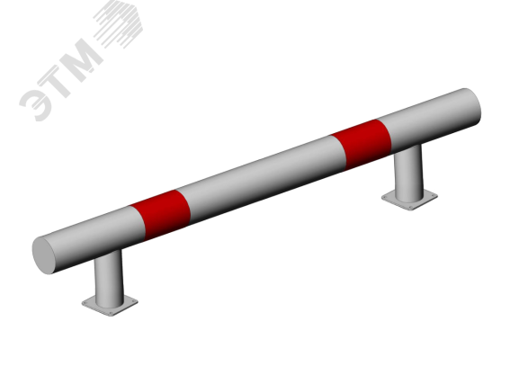 Изображение товара Колесоотбойник металл. КМ-2000/108х3, усиленный, прямой на фланцевых опорах (шт)