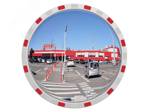 Изображение товара Дорожное зеркало со световозвращающей окантовкой диам 1000 мм