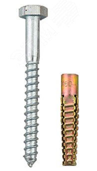 Изображение товара Шуруп-дюбель металл 10х100 мм надежное монтажное крепление для строительных работ Изображение товара Шуруп-дюбель металл 10х100 мм надежное монтажное крепление для строительных работ