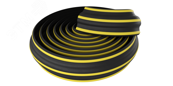 Изображение товара Демпфер резиновый для круглых колонн ДКР-5000 черный с желтыми полосами