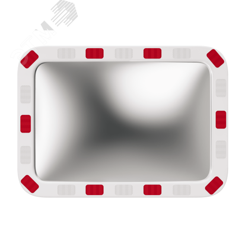 Изображение товара Зеркало дорожное со световозвращающей окантовкой прямоугольное 400х600 мм (шт)