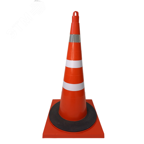 Изображение товара КС-3.6.0 Конус дорожный 750 мм комб-ный, 1 светоотр., 2 полосы + утяжелитель (шт)