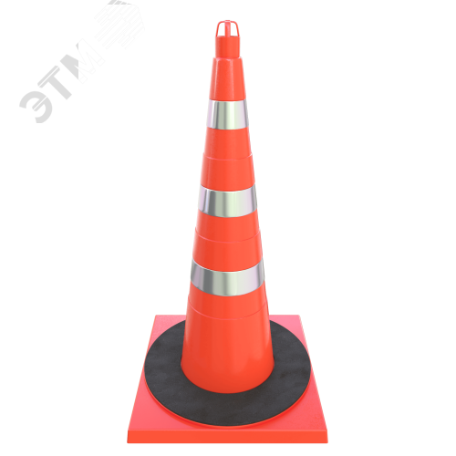 Изображение товара КС-3.8.0 Конус дорожный 750 мм, 3 светоотражающие полосы + утяжелитель (шт)