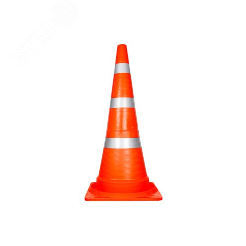 Изображение товара Конус дорожный КС-3.8 750 мм мягкий кавадратное основание, 3 светоотражающие полосы (шт)