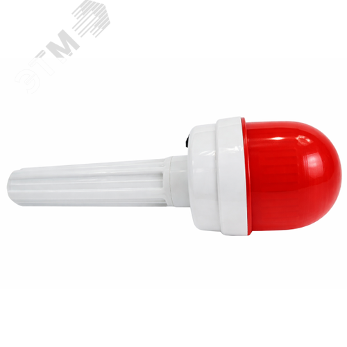 Изображение товара Фонарь сигнальный ФС-4У с батарейками широкий, кнопка красный (шт)