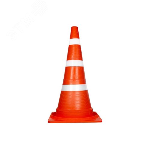 Изображение товара Конус дорожный КС-3.4 750 мм мягкий, 3 белые полосы квадратное основание (шт)