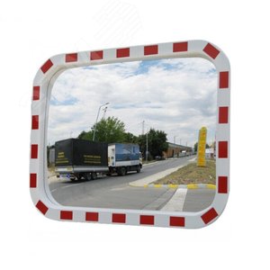 Зеркало со светоотражающей окантовкой прямоугольное 600*800 для выезда с парковки