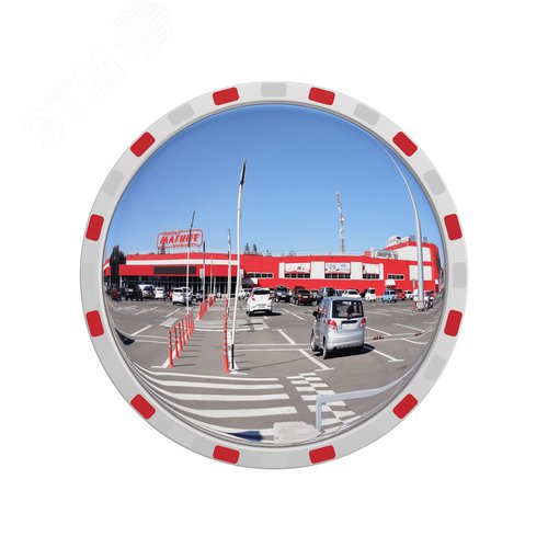 Изображение товара Зеркало дорожное со световозвращающей окантовкой d-600 мм (шт)