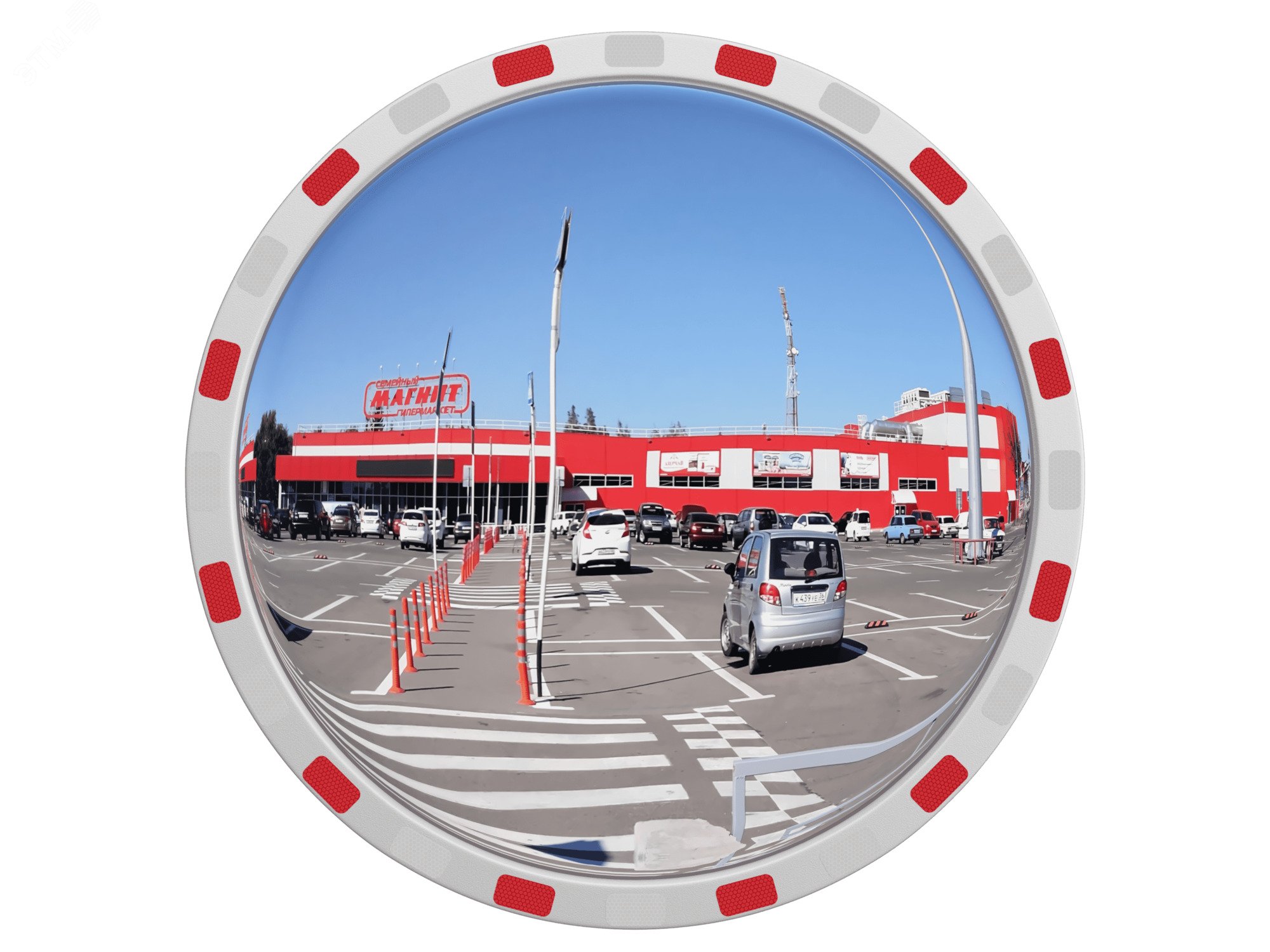 Изображение товара Зеркало дорожное со световозвращающей окантовкой d-600 мм