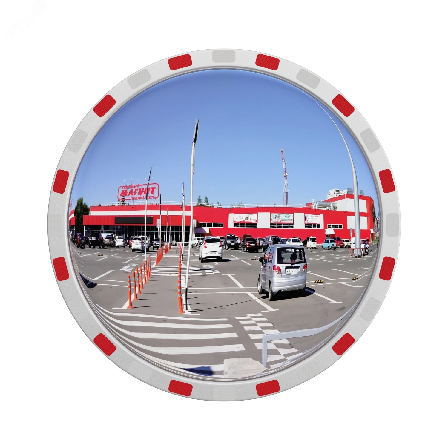 Изображение товара Зеркало дорожное со световозвращающей окантовкой d-800 мм (шт)