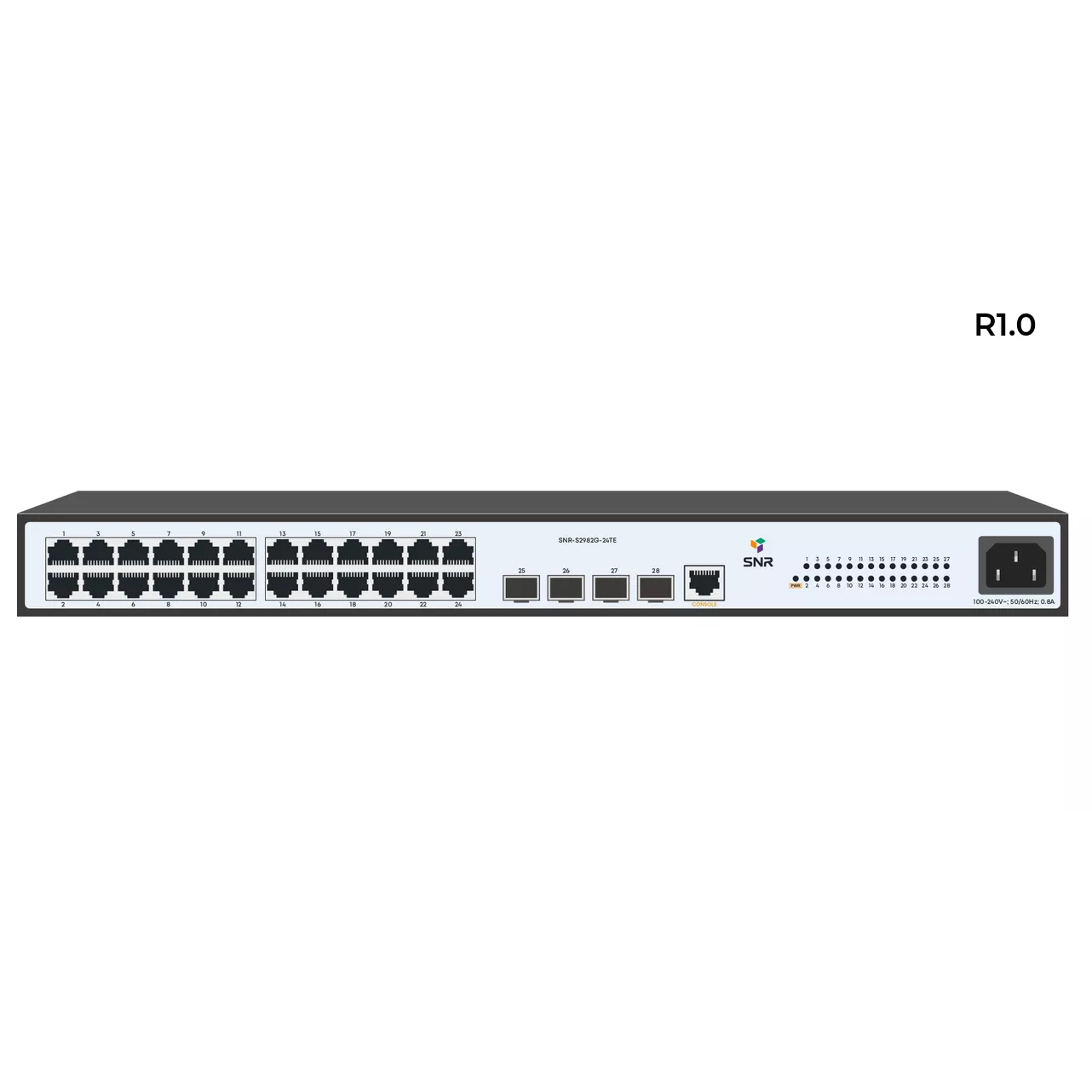 Коммутатор управляемый L2 24 порта RJ45/SFP 10/100/1000 Мб/с