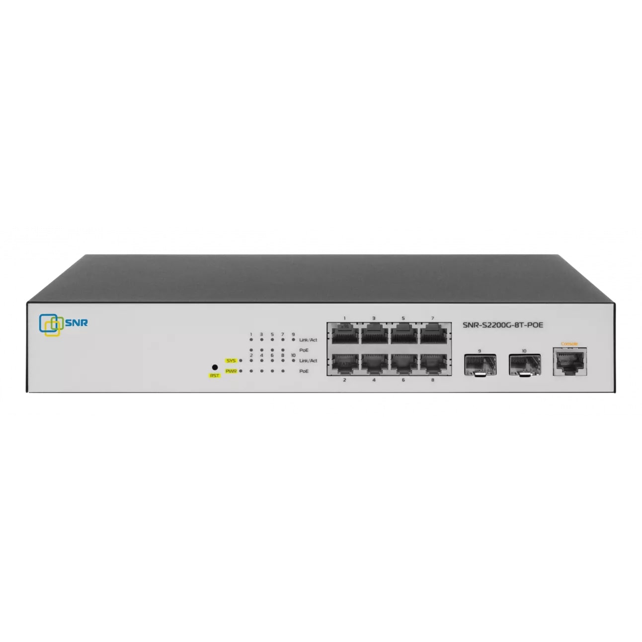 Коммутатор управляемый L2  8 портов RJ45/SFP 100 1000 Мб/сPoE 100Вт